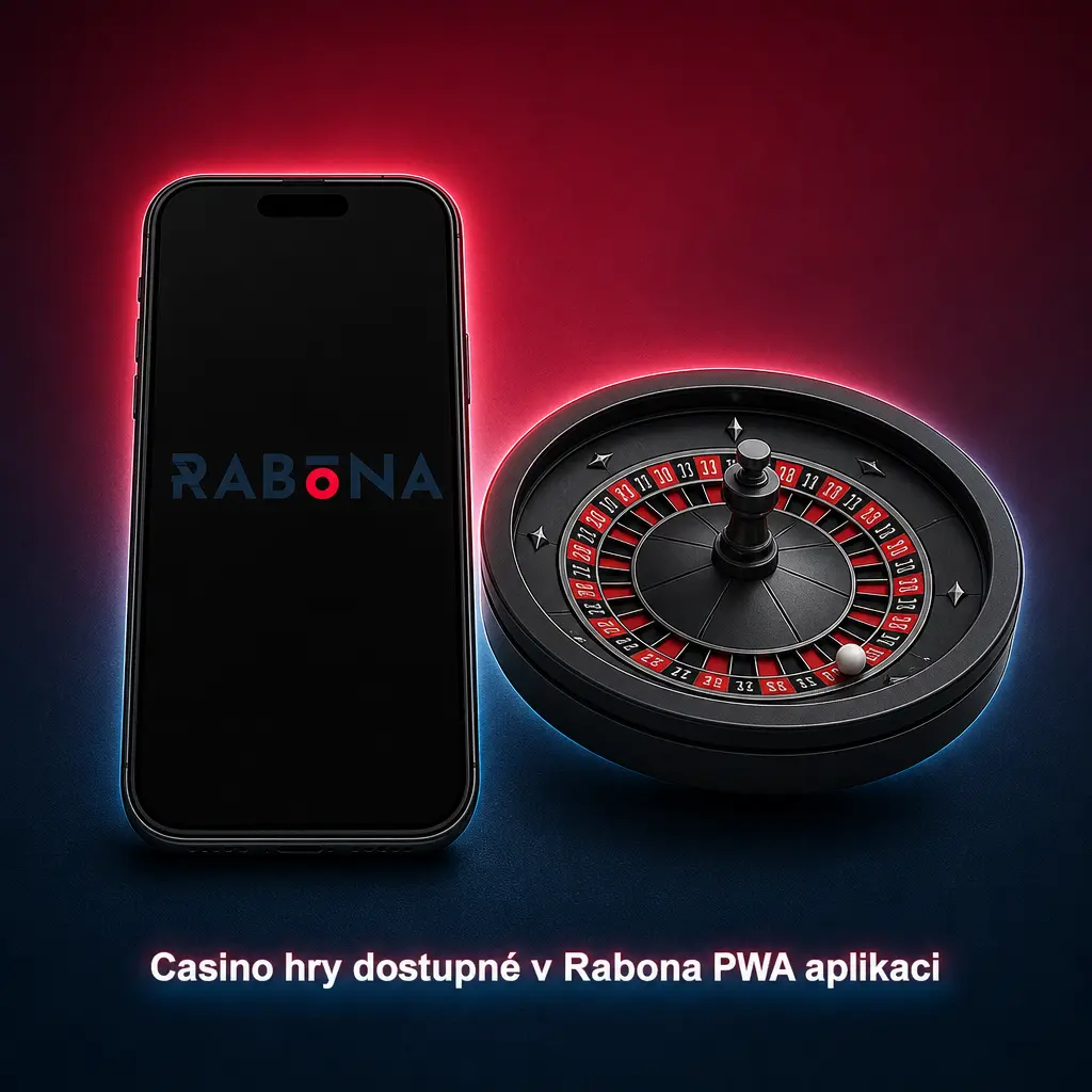 Casino hry v Rabona PWA aplikaci - automaty, stolní hry a živé casino od Pragmatic Play, NetEnt a Evolution