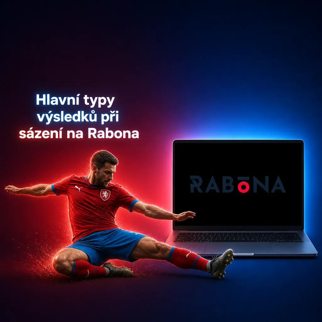 Přehled hlavních typů sázkových výsledků na Rabona – 1X2, hendikep, over/under a obě týmy skórují.