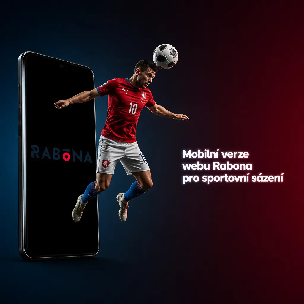 Mobilní verze webu Rabona pro sportovní sázení přímo v prohlížeči bez nutnosti stahovat aplikaci